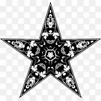 明星对称装饰剪贴画-红星-空若网 明星对称装饰剪贴画-红星-空若网