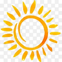 水彩太阳图案-空若网 水彩太阳图案-空若网