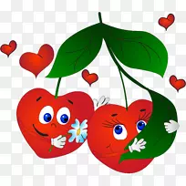 蔬菜卡通画夹艺术-樱桃果-空若网 蔬菜卡通画夹艺术-樱桃果-空若网