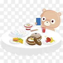 小熊和食物-空若网 小熊和食物-空若网