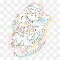 创意手绘水彩小熊-空若网 创意手绘水彩小熊-空若网