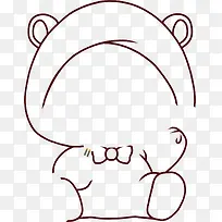 手绘卡通快乐小熊-空若网 手绘卡通快乐小熊-空若网