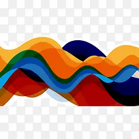 矢量手绘彩色曲线-空若网 矢量手绘彩色曲线-空若网