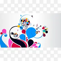 彩色海报花纹爱心-空若网 彩色海报花纹爱心-空若网