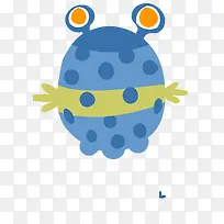 蓝色可爱瓢虫矢量图-空若网 蓝色可爱瓢虫矢量图-空若网