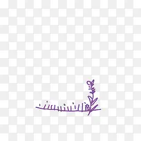 手绘紫色小草装饰-空若网 手绘紫色小草装饰-空若网