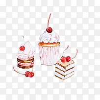 小清新蛋糕手绘素材-空若网 小清新蛋糕手绘素材-空若网