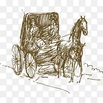 手绘马车-空若网 手绘马车-空若网