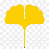 黄色卡通对称树叶-空若网 黄色卡通对称树叶-空若网