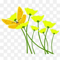 黄色的卡通小花-空若网 黄色的卡通小花-空若网
