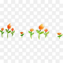 手绘黄色小花水彩装饰-空若网 手绘黄色小花水彩装饰-空若网