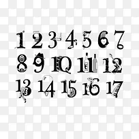 黑色卡通数字设计-空若网 黑色卡通数字设计-空若网