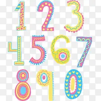 矢量彩色数字设计-空若网 矢量彩色数字设计-空若网