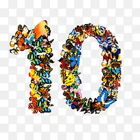 蝴蝶创意数字设计10-空若网 蝴蝶创意数字设计10-空若网