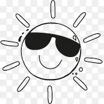 手绘可爱大太阳图标-空若网 手绘可爱大太阳图标-空若网