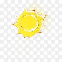 黄色水彩设计太阳-空若网 黄色水彩设计太阳-空若网