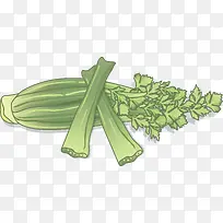 健康蔬菜卡通绿色芹菜-空若网 健康蔬菜卡通绿色芹菜-空若网