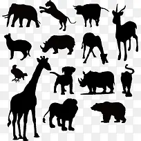 动物剪影 黑影-空若网 动物剪影 黑影-空若网