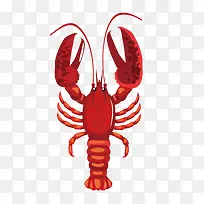 红色的小龙虾插画-空若网 红色的小龙虾插画-空若网