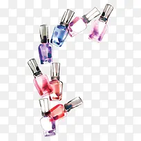 手绘彩色指甲油-空若网 手绘彩色指甲油-空若网