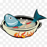 手绘可爱漫画鱼汤-空若网 手绘可爱漫画鱼汤-空若网