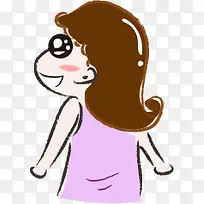 手绘可爱漫画女生-空若网 手绘可爱漫画女生-空若网