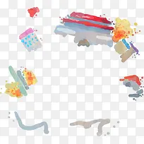 手绘彩色漫画墨迹-空若网 手绘彩色漫画墨迹-空若网