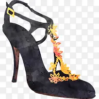 创意水彩女鞋-空若网 创意水彩女鞋-空若网