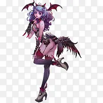 紫色可爱翅膀女生-空若网 紫色可爱翅膀女生-空若网