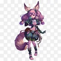 紫色可爱漫画女生-空若网 紫色可爱漫画女生-空若网