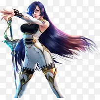 蓝色长发时尚女生-空若网 蓝色长发时尚女生-空若网