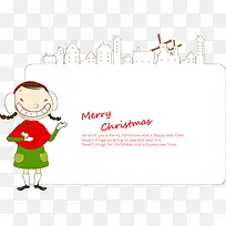 手绘可爱女生卡片-空若网 手绘可爱女生卡片-空若网