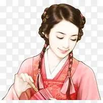 粉色可爱复古女生-空若网 粉色可爱复古女生-空若网