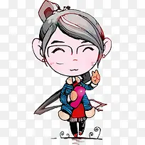 手绘可爱现代女生-空若网 手绘可爱现代女生-空若网