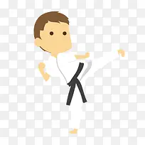 白色质感男生跆拳道-空若网 白色质感男生跆拳道-空若网