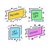 折扣促销标签矢量-空若网 折扣促销标签矢量-空若网