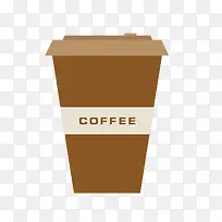 扁平风棕色咖啡杯-空若网 扁平风棕色咖啡杯-空若网