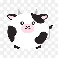 卡通插画奶牛Q版-空若网 卡通插画奶牛Q版-空若网
