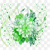 绿色花朵清新时尚漂浮-空若网 绿色花朵清新时尚漂浮-空若网