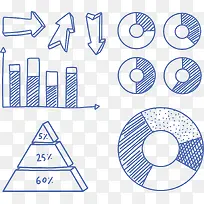 手绘蓝色手账图表-空若网 手绘蓝色手账图表-空若网