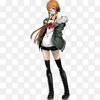 时尚动感露肩美女手绘-空若网 时尚动感露肩美女手绘-空若网