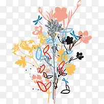 矢量彩色花朵-空若网 矢量彩色花朵-空若网