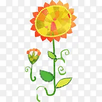 彩色手绘春季花朵-空若网 彩色手绘春季花朵-空若网