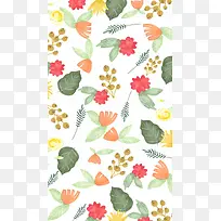 手绘彩色花朵壁纸-空若网 手绘彩色花朵壁纸-空若网