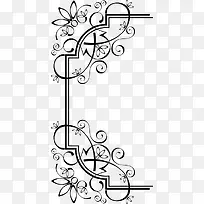 黑色时尚线条装饰花纹-空若网 黑色时尚线条装饰花纹-空若网