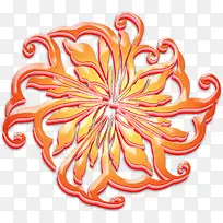 中秋节橙色立体花纹-空若网 中秋节橙色立体花纹-空若网