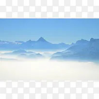 蓝色山云背景矢量素材-空若网 蓝色山云背景矢量素材-空若网