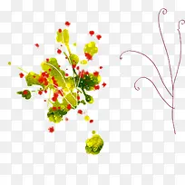 手绘彩色植物纹理-空若网 手绘彩色植物纹理-空若网