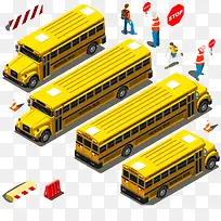 卡通手绘卡通校车插画-空若网 卡通手绘卡通校车插画-空若网