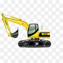 卡通手绘卡通挖掘机-空若网 卡通手绘卡通挖掘机-空若网